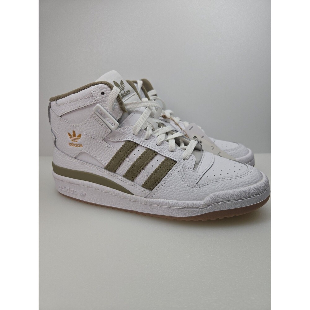 Adidas NEW Forum Mid White Orbit Olive Green Gum Shoes GZ3888 Men's 6.5 ***NOTE*